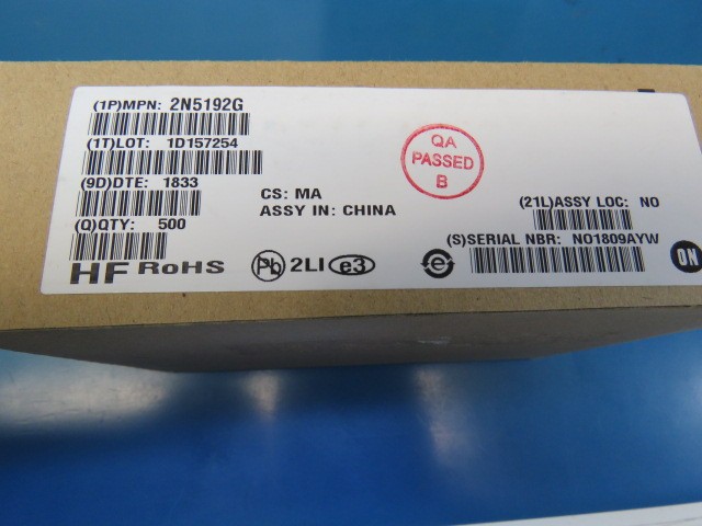 ONSEMI 2N5192G Qty of 25 per Lot TRANS NPN 80V 4A TO-126