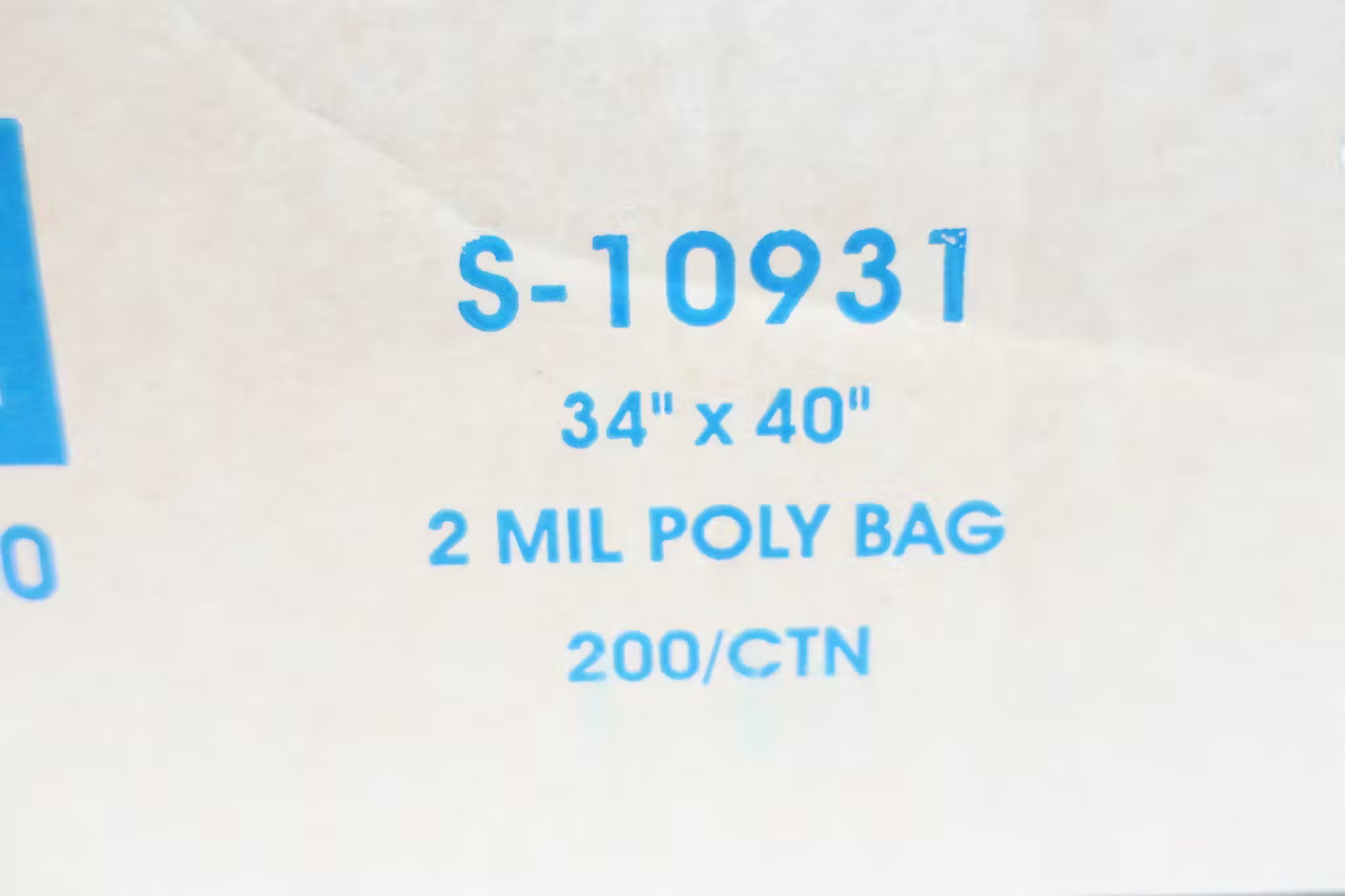 Case Of 200 Uline S-10931 34 X 40″ 2 Mil Industrial Poly Bags