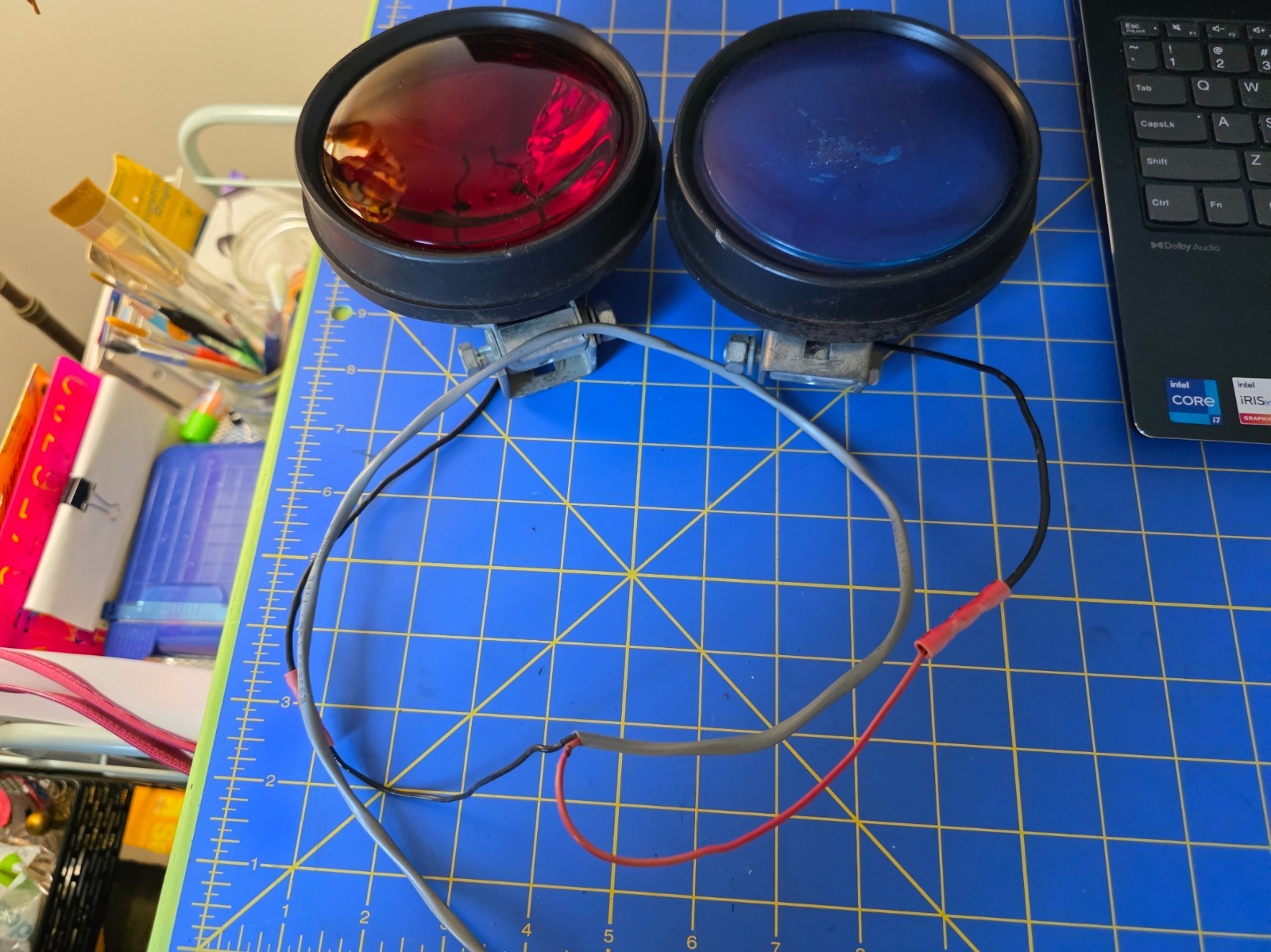 VTG SIGNAL STAT 620 Lights Red & Blue- Untested