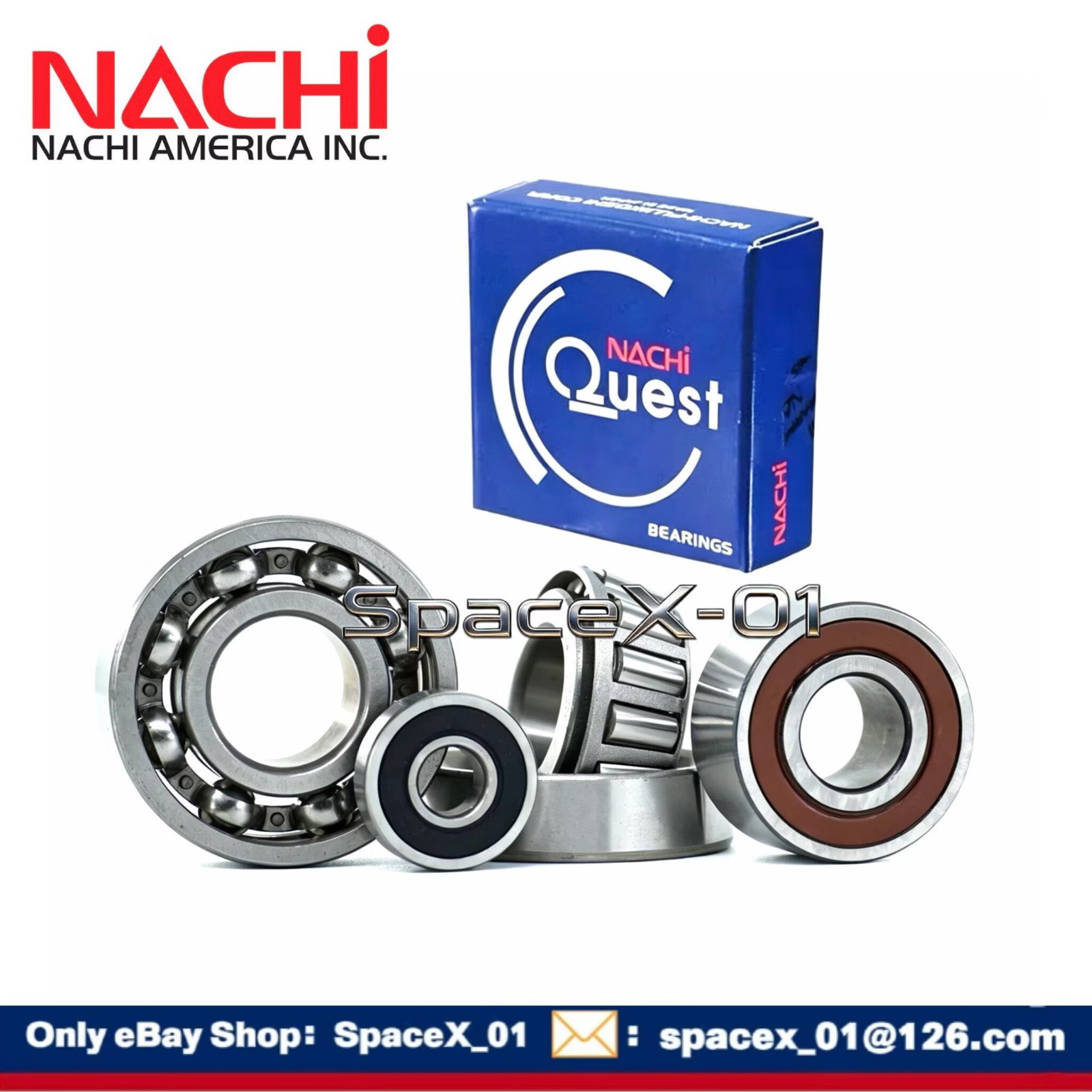 NACHI 6006ZZE Deep Groove Ball Bearings 30x55x13mm.