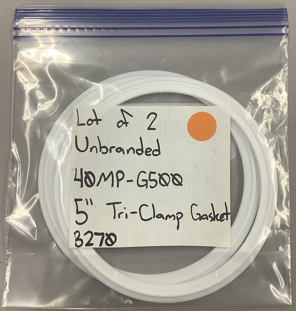 Lot of 2 40MP-G500 5″ PTFE Tri-Clamp Gasket (B270)
