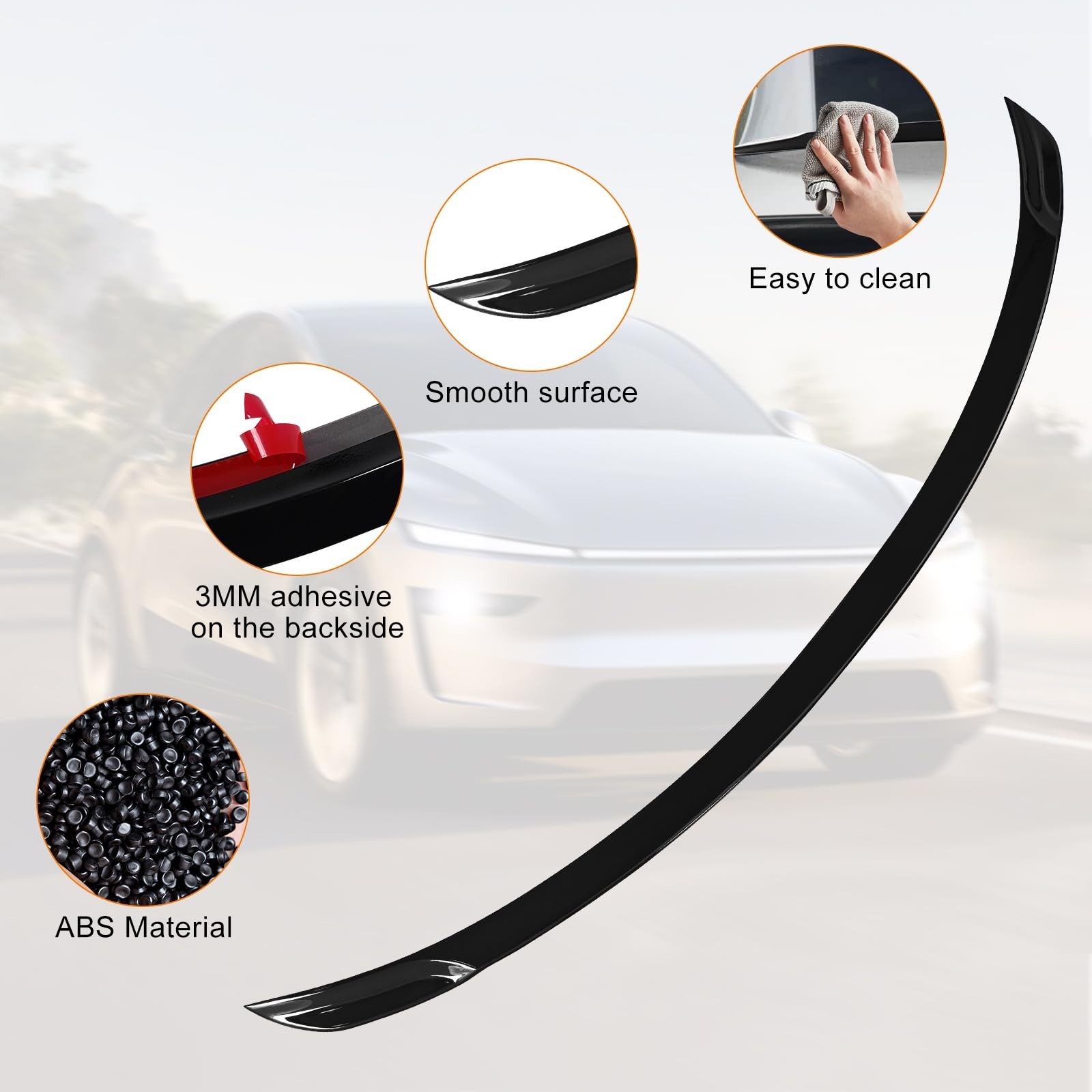 Rear Spoiler Wing Trunk Lip fit for Tesla Model Y Juniper 2025 2026,Exterior …