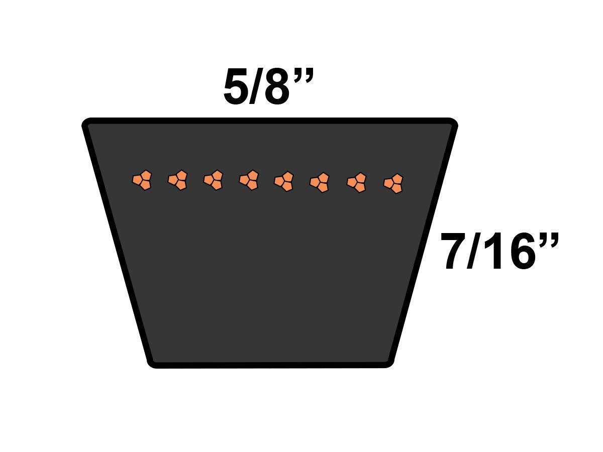 D D DURA-Prime B95 or 5L980 V-Belt 5/8 x 98in Vbelt