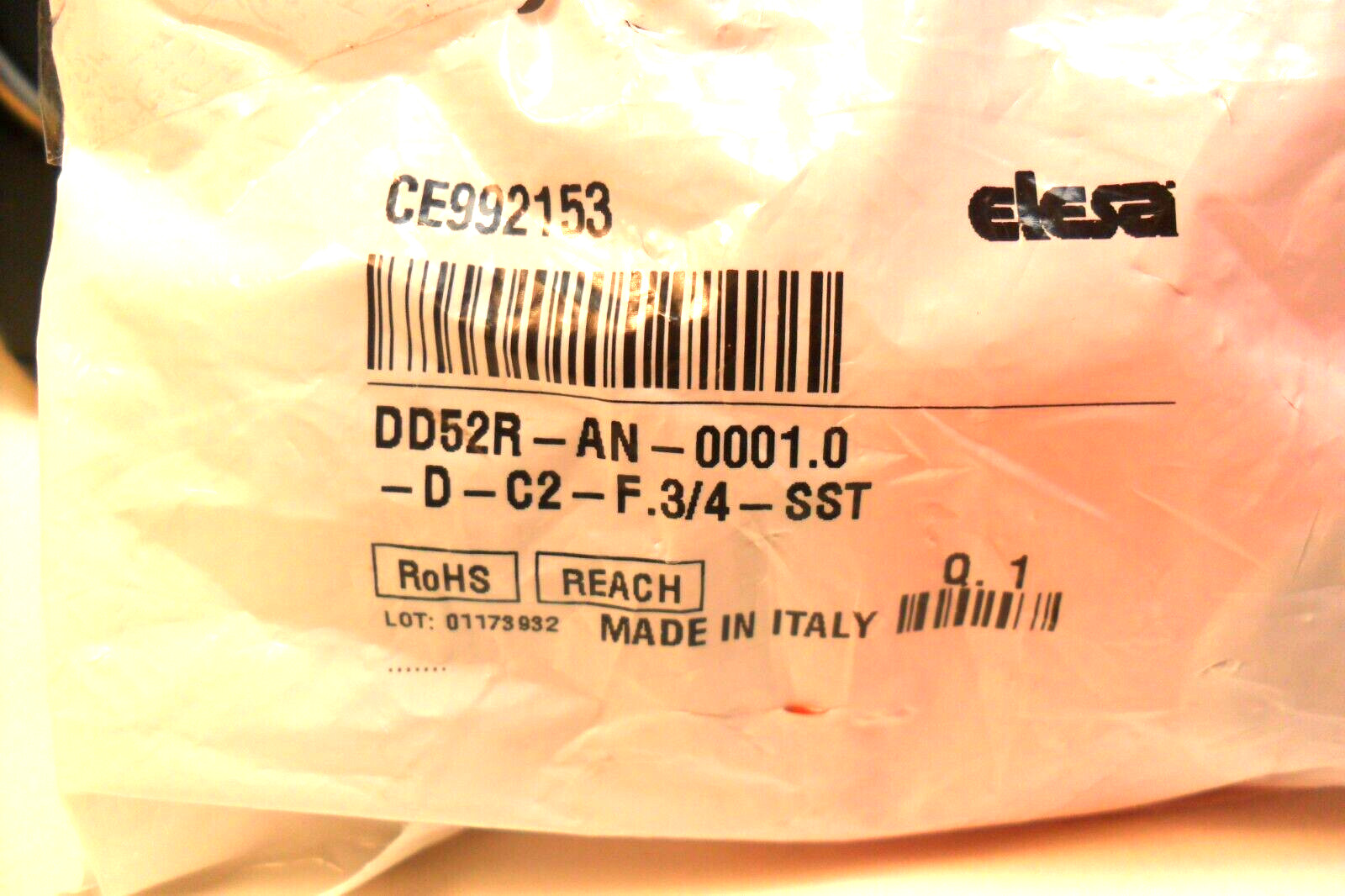 elesa CE9921153 – DD52R-AN-0001.0-D-C2-F.3/4-SST Factory Sealed Bag