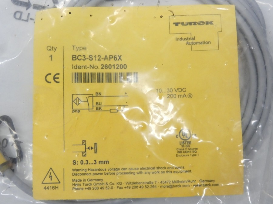 TURCK BC3-S12-AP6X 2601200 10-30VDC NSMP