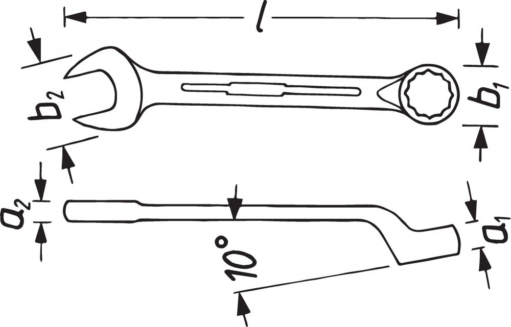 Hazet Ring Open End Wrench – External Double Hex Profile – 18 603-18