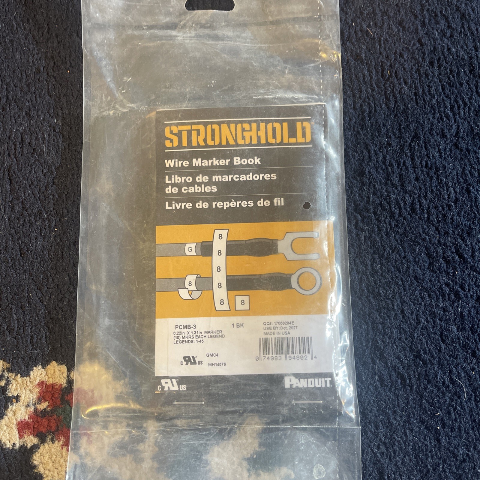 Panduit PCMB-15 1.38″ x 0.22″ StrongHold Pre-Printed Wire Marker Book