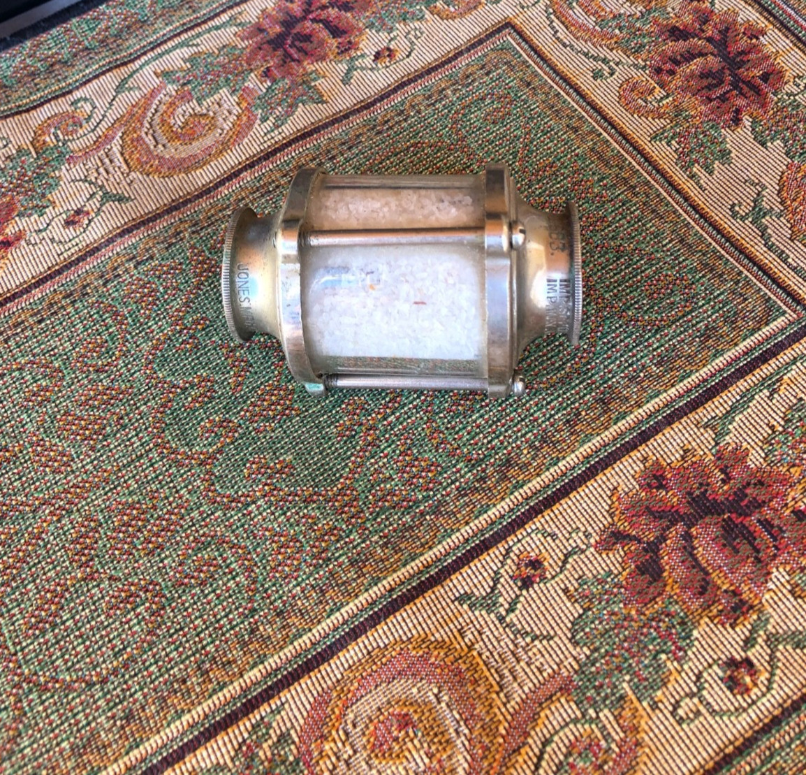 Vintage Glass Fuel Filter Sediment Bowl GEM Patent 1883 Jones MFG Boston