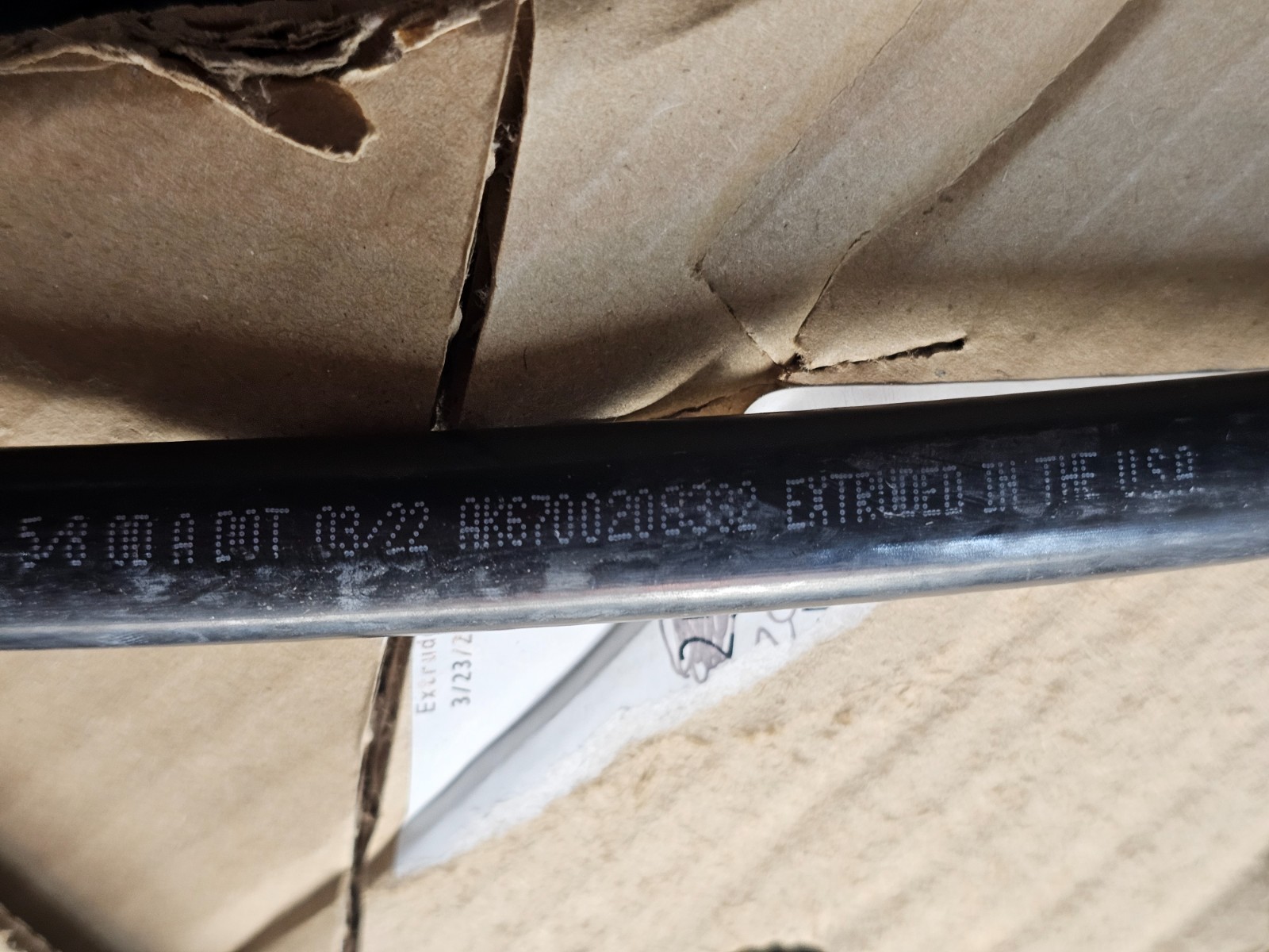 Parker 1120-10B 150ft. Air Brake Tubing, 5/8in. Od, Type B Black Polyester Braid