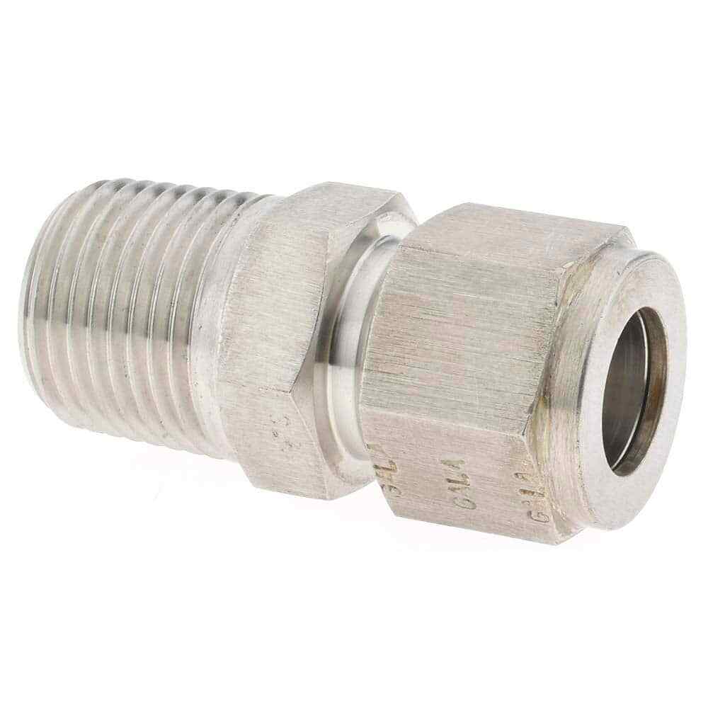 Brennan BD-KP4256 Compression Tube Connector: 1/2″ Thread, NPT Stainless Steel