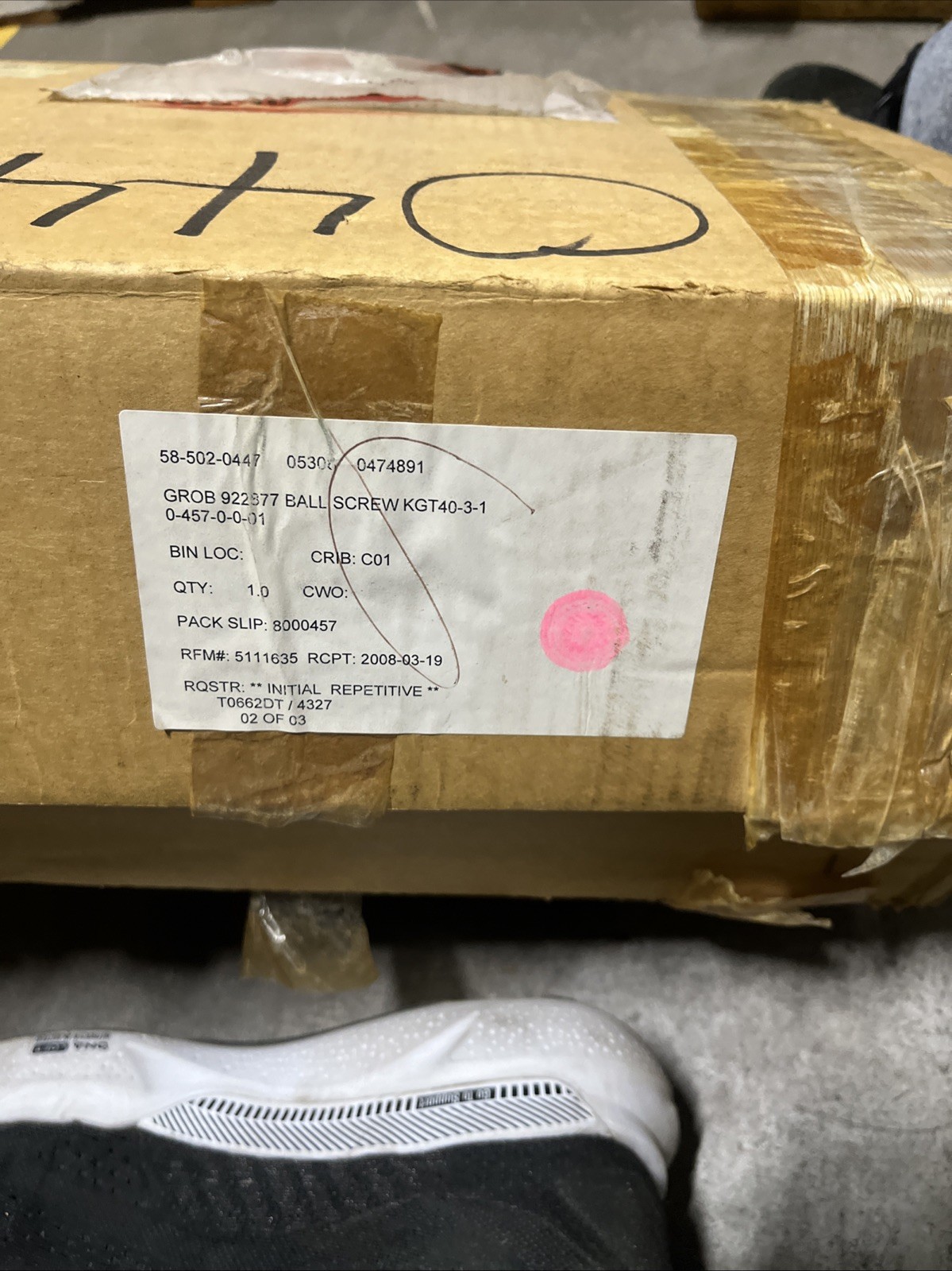 GROB BALL SCREW KGT40-3-10-457-0-0-01