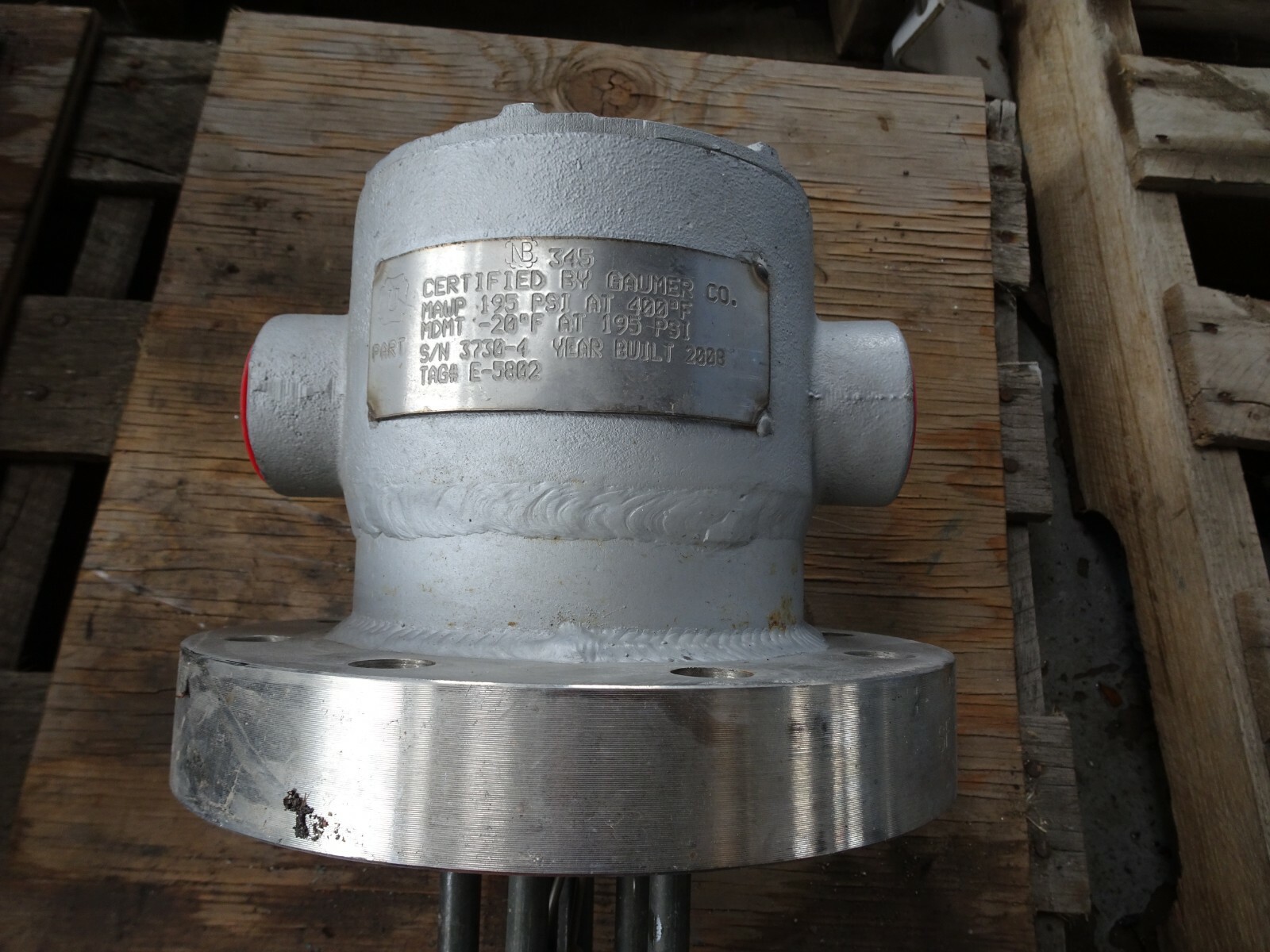 GAUMER PROCESS immersion HEATER 480 VAC 3 PHASE 1.5 KW STAINLESS 1344psi high