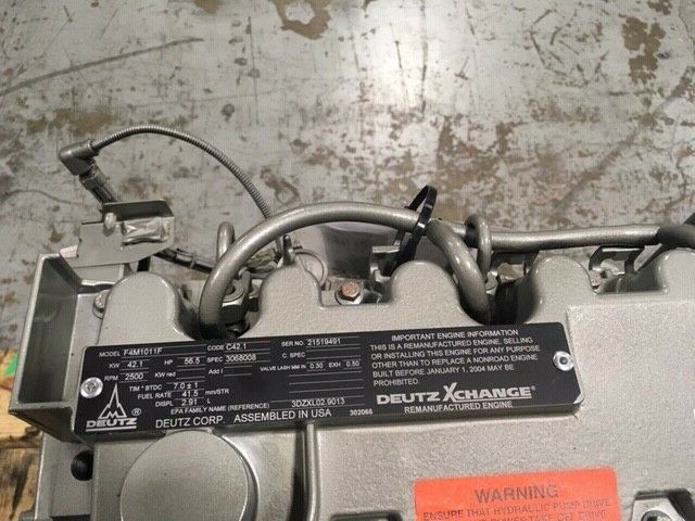 DEUTZ DIESEL ENGINES MODEL F4M1011F FACTORY REPLACEMENT ENGINE – GEHL SKID STEER