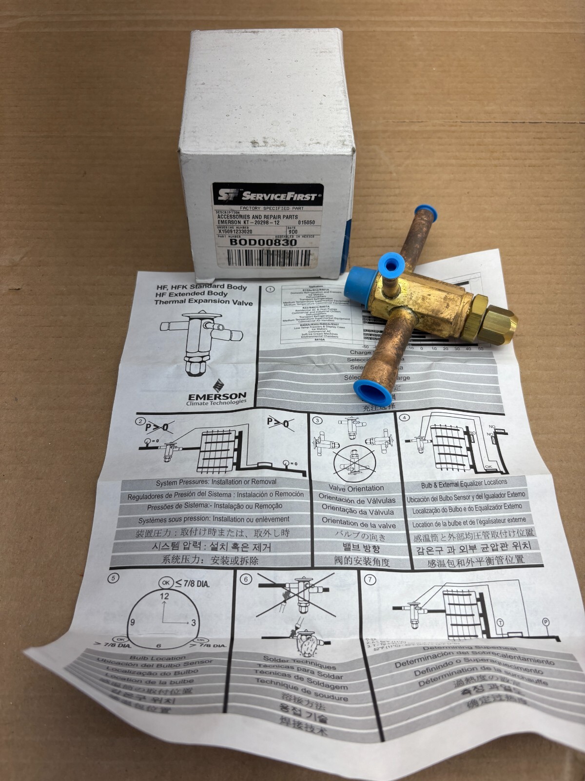Service First BOD00830 Accessories and Repair Parts Emerson KT