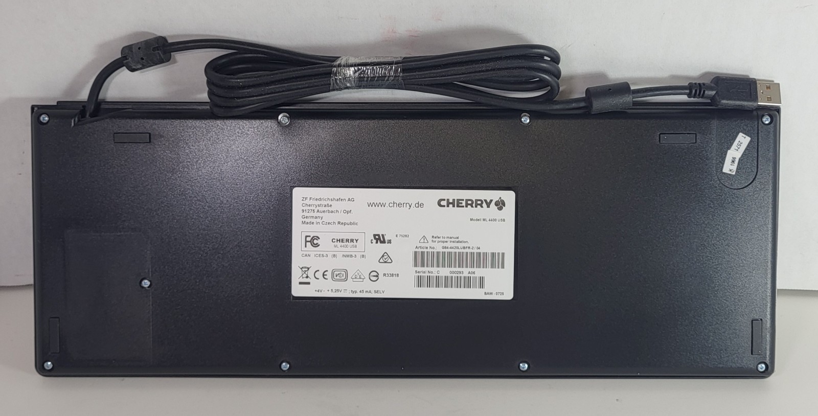 Cherry Ultraslim Trackball Keyboard G84-4400 Mechanical Black *NEW OPEN BOX*