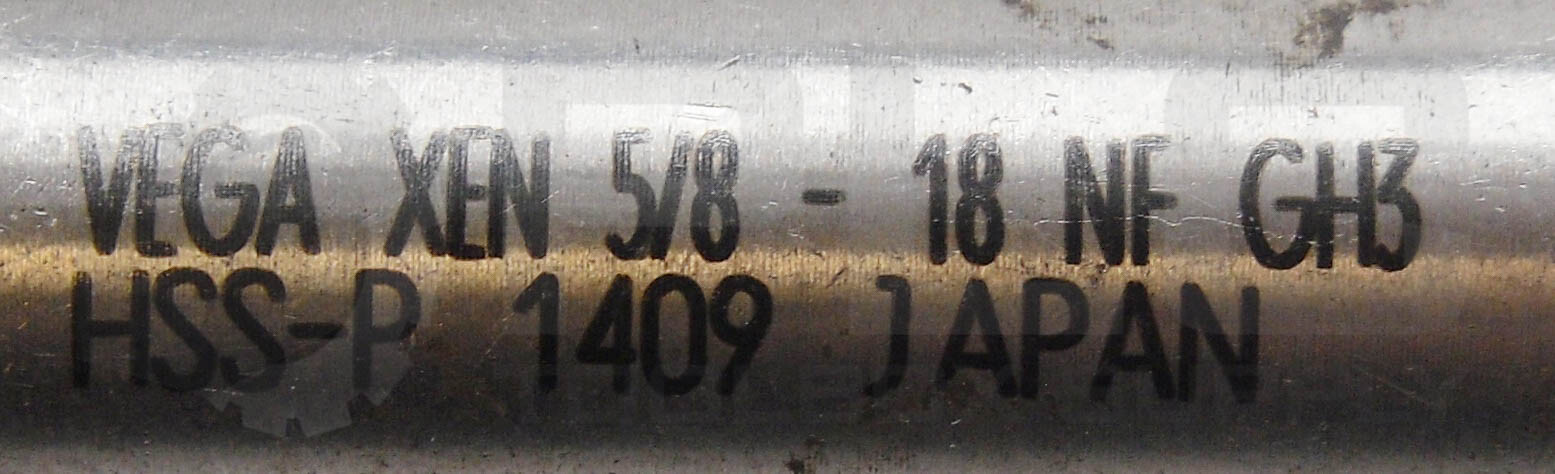VEGA XEN 5/8 – 18 NF GHB HSS-P 1409 SPIRAL FLUTE BOTTOMING TAP