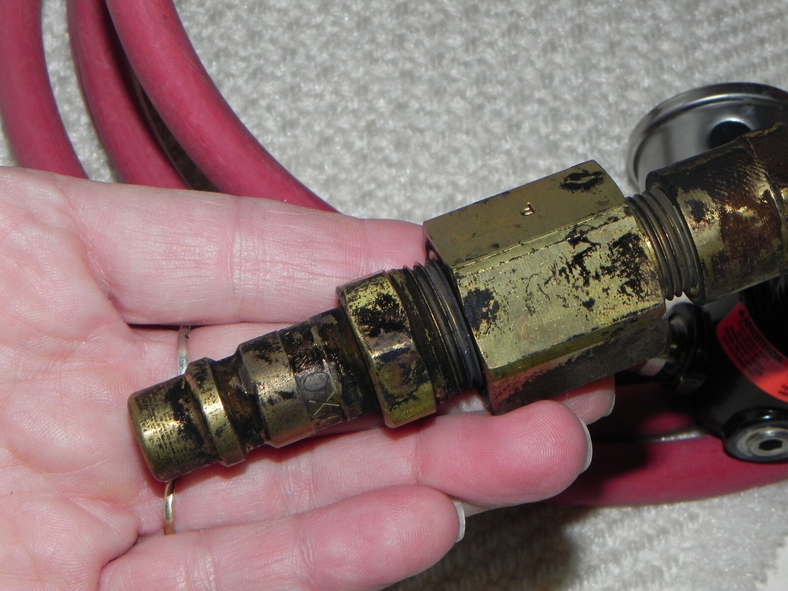 Valuflex GS 1/4″ Hose Hypro 30 PSI Gauge/Mastercraft Air gun/Parker 14R012FC=300