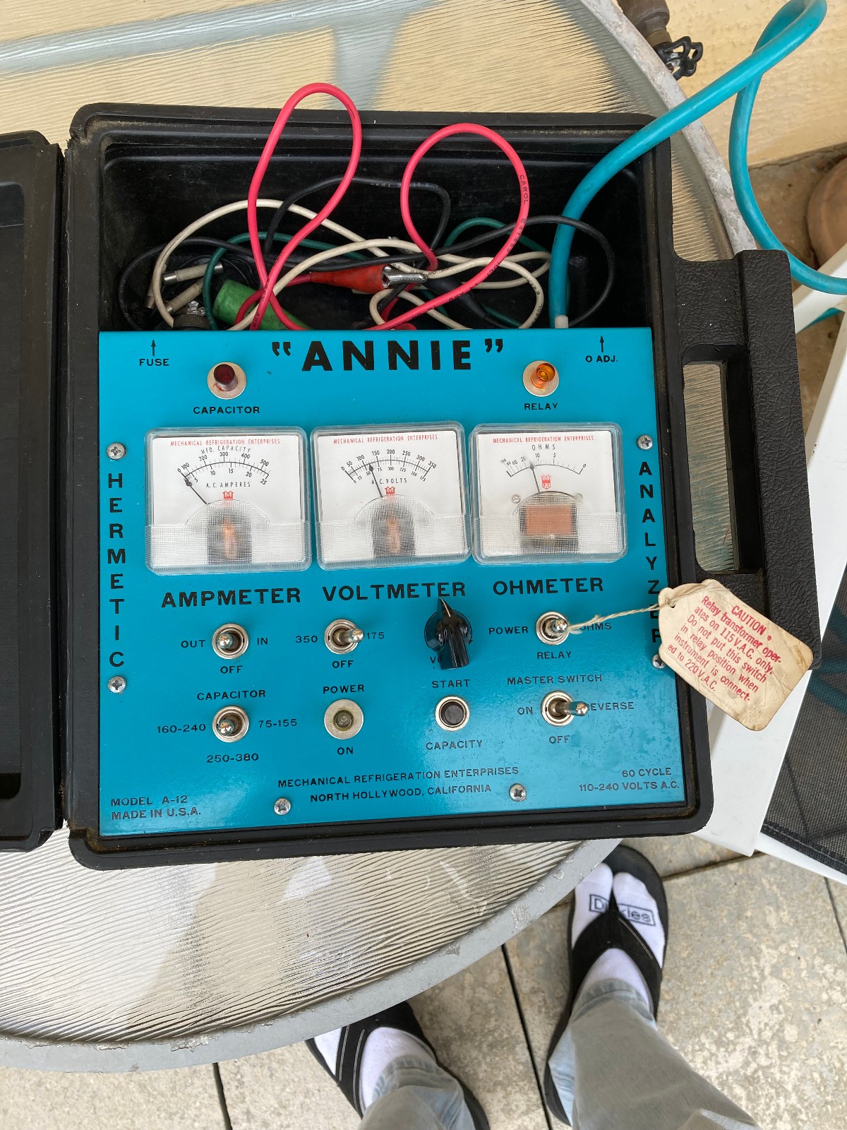 Mechanical Refrigeration Ent Annie Model A-12 Hermetic Unit & Component Analyzer
