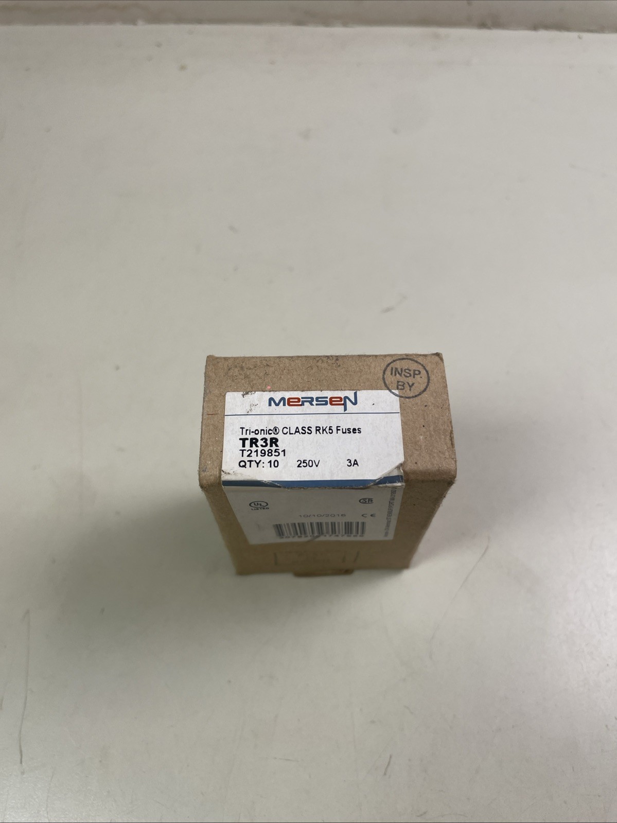 Mersen TR3R T219851 Tri-onic Class RK5 Fuses 250V 3A BOX of 10 – NEW