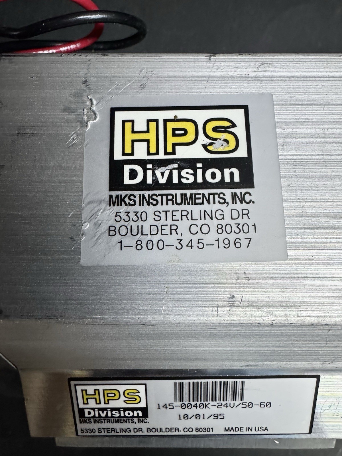 MKS HPS 145-0040K-24V/50-60 145 Vacuum Sentry Safety Isolation Valve