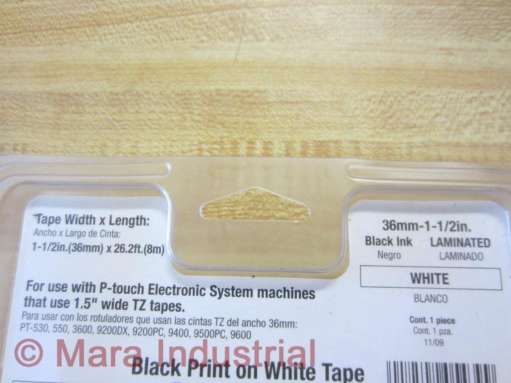 Brother TZ-261 1.5 Inch Black Print On White Tape P-touch TZ261 (Pack of 3)