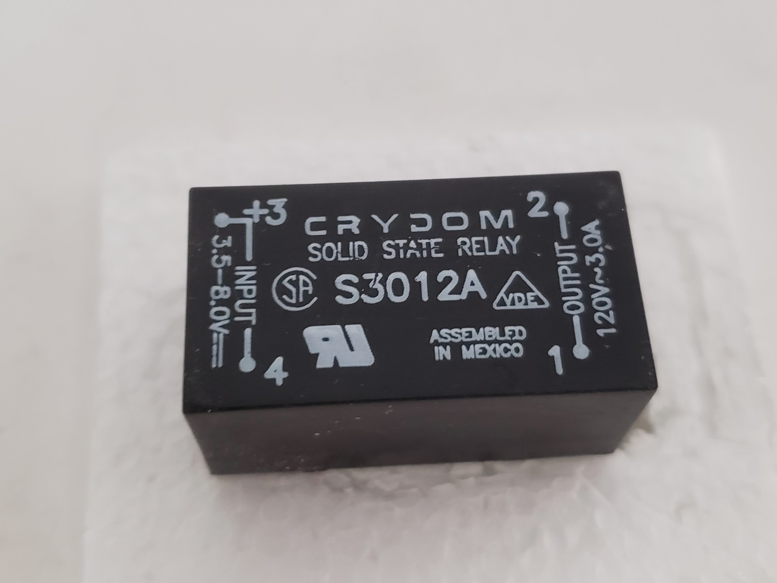 CRYDOM S3012A SOLID STATE RELAY 120V 3.0A NIB