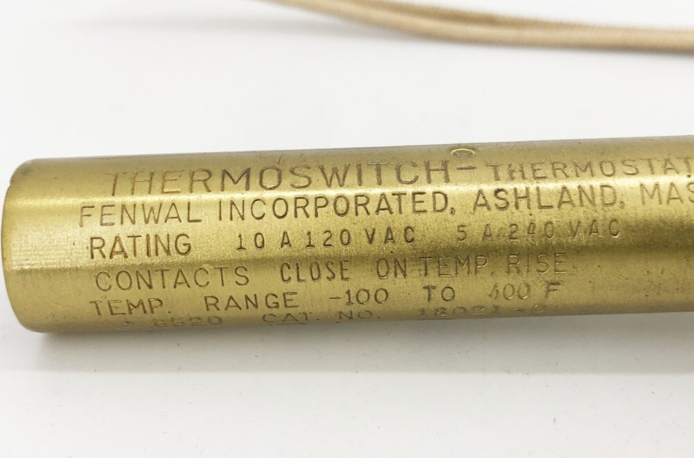 New Fenwal 18021-0 Thermostatic Switch 10A 120VAC 5A 250VAC – No Box