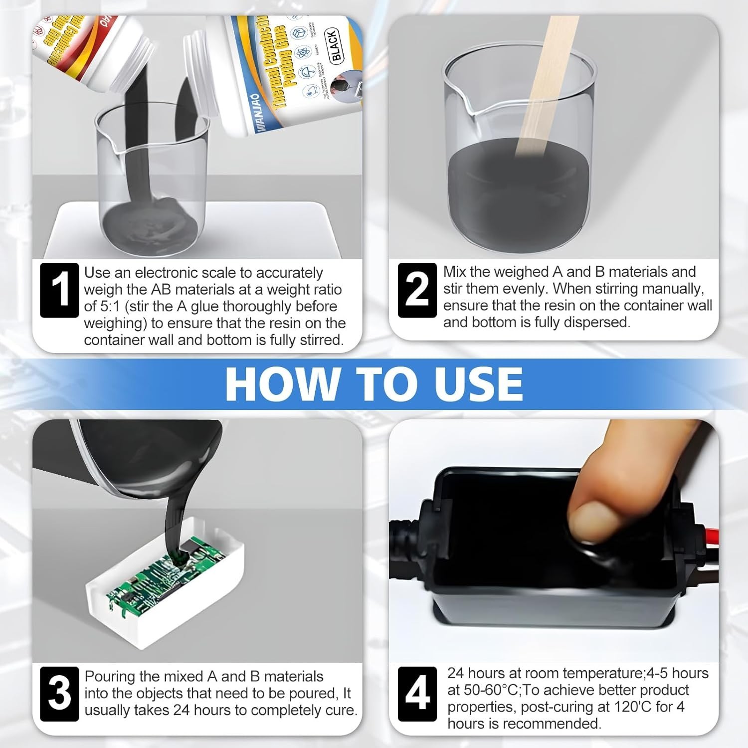 Electronic Potting Compound, Thermally Conductive Epoxy Thermal Adhesive Insu…