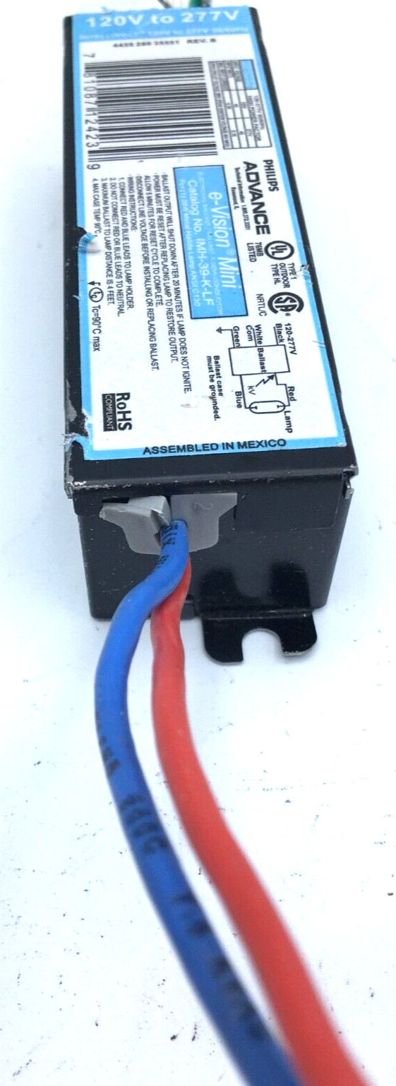 Philips Advance 120V to 277V eVision Mini Ballast IMH-39-K-LF