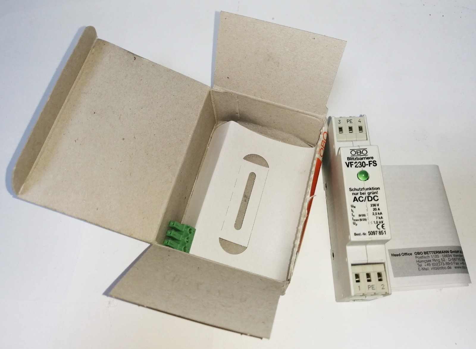 OBO Blitzbarriere VF 230-AC/DC-FS Overvoltage Protector
