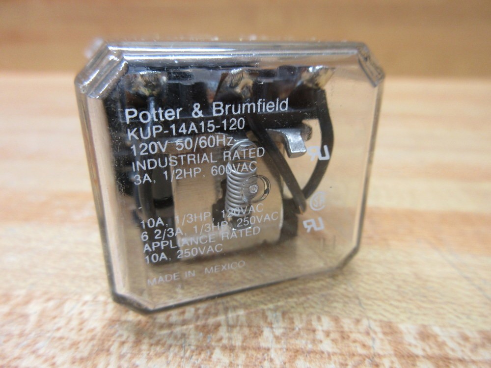 Potter & Brumfield KUP-14A15-120V AC Relay KUP-14A15-120VAC (Pack of 6)