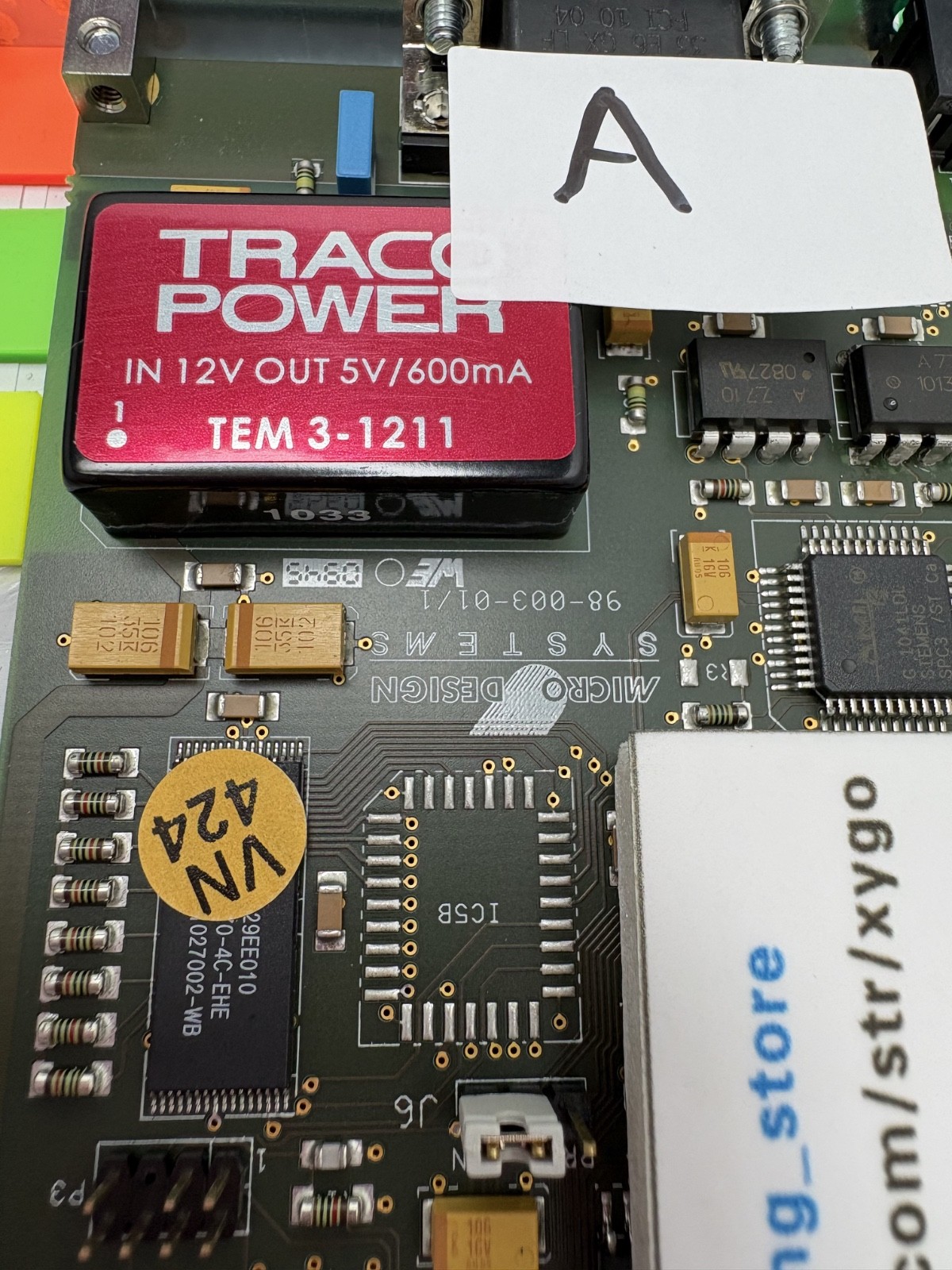 5058282 PDP-TP MICRO DESIGN SYSTEMS 98-003-01/1 PROFIBUS DP BOARD CARD A