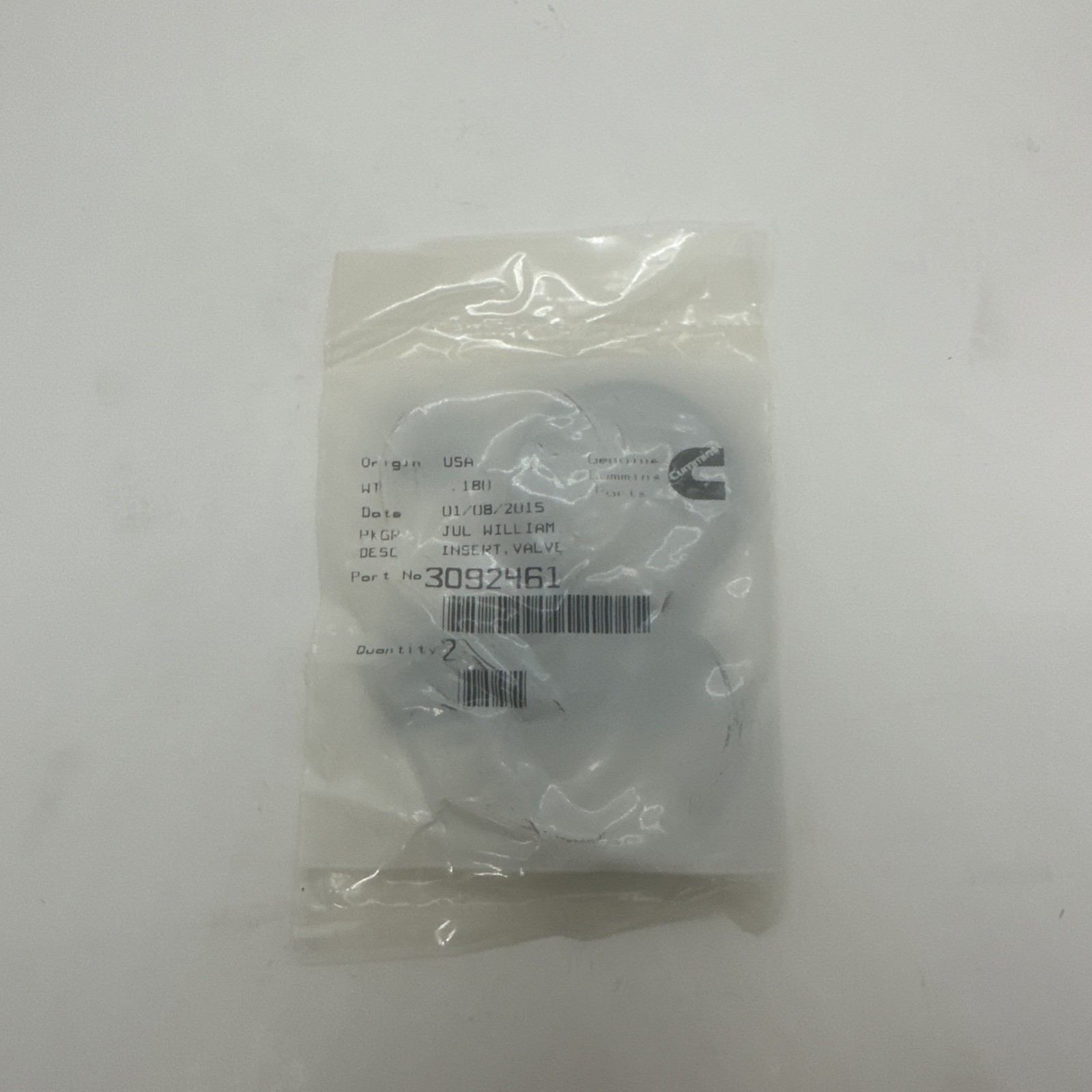 OEM Cummins Insert Valve, Engine QST30 CM2350 3092461 2 Pack