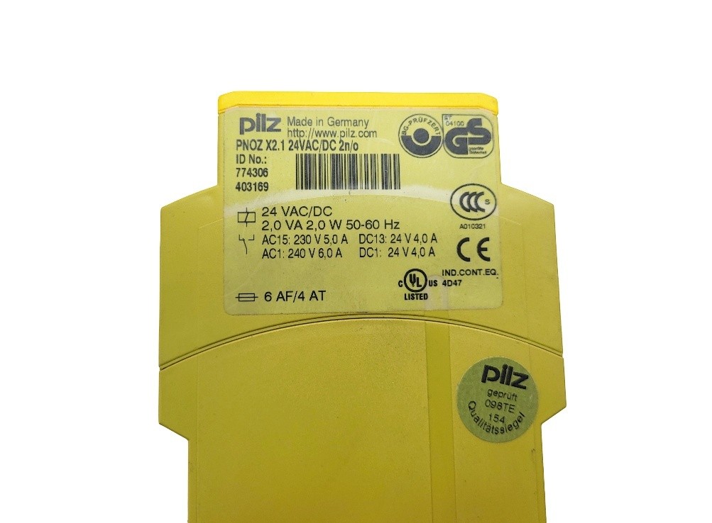 PILZ PNOZ X2.1 24VAC/DC 2N/O SAFETY RELAY 24V AC/DC 50/60HZ 774306 403169