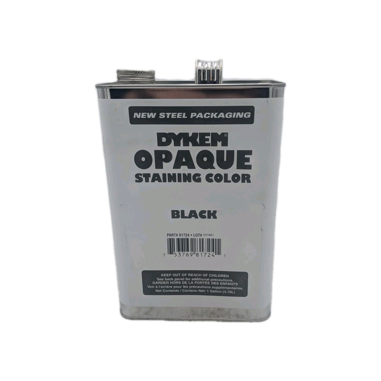 Dykem 81724 Black Layout Fluid, Opaque Staining Color, 1 Gal