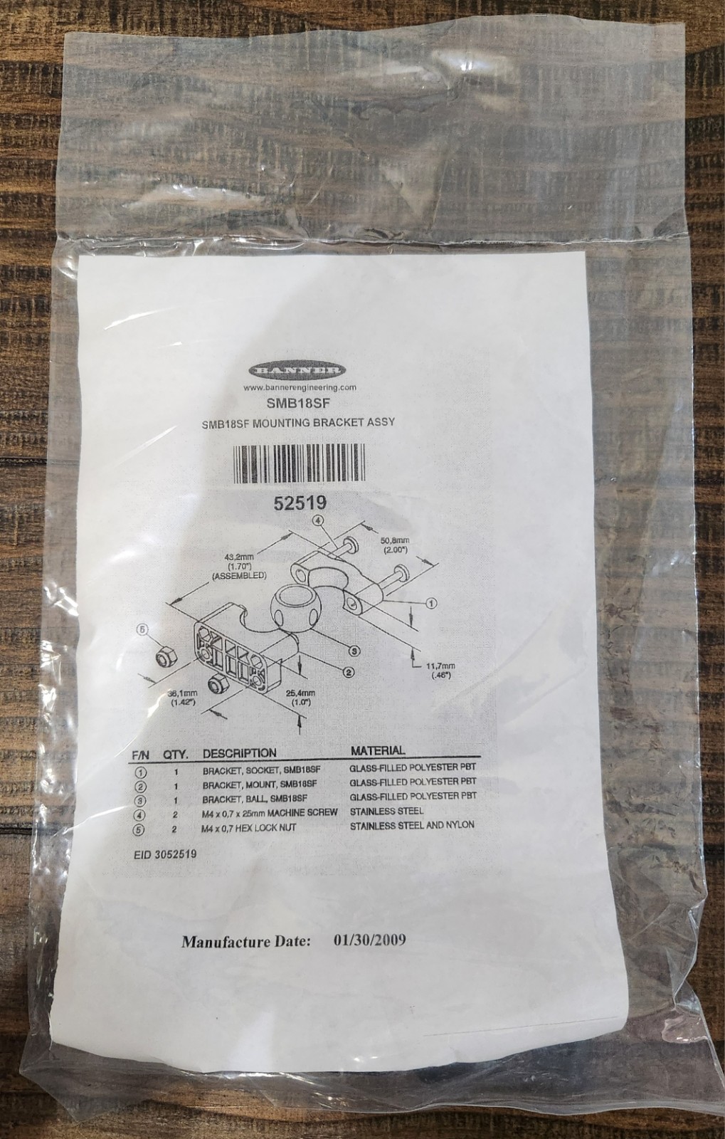 6PCS Banner Engineering SMB18SF Mounting Bracket Kit 18mm Swivel NEW