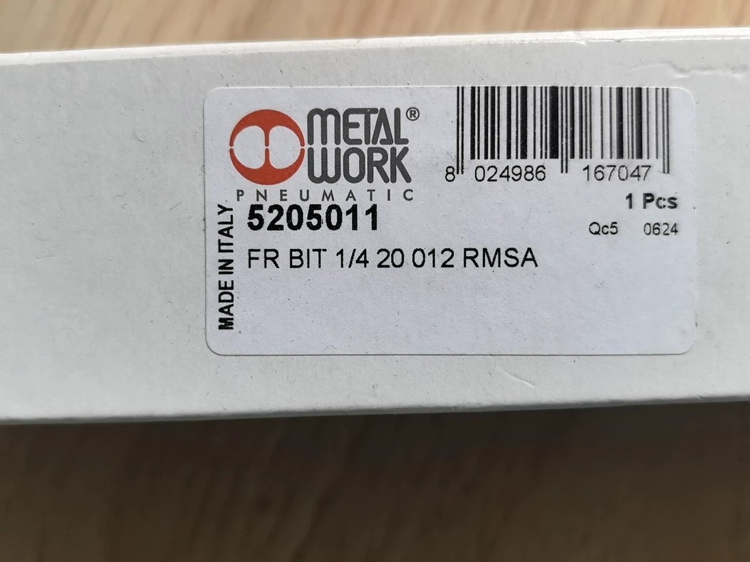 1pcs METALWORK 5205011 FR BIT 1/4 20 012 PMSA Pressure Relief Valve