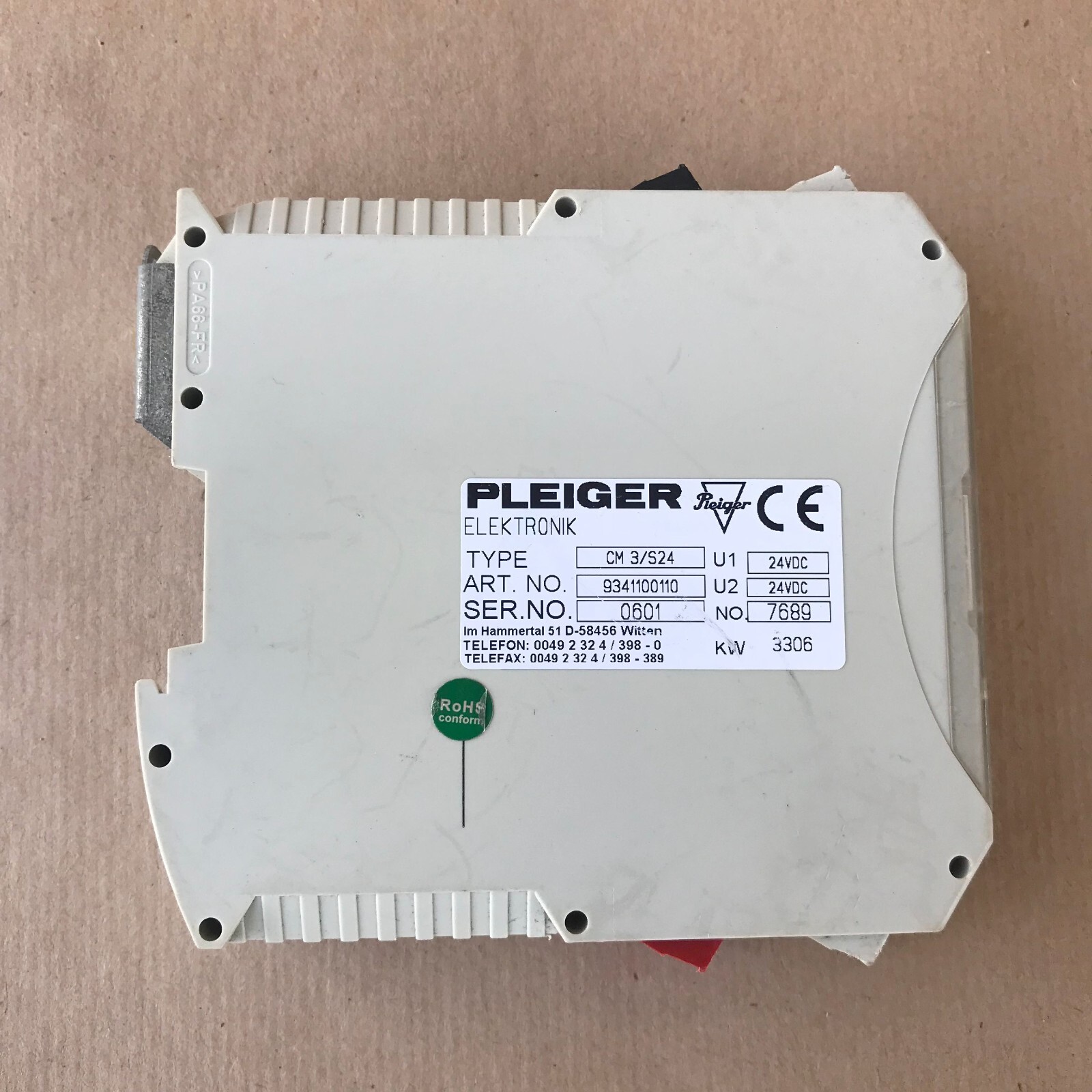 Pleiger CM3/S24 Control Module 9341100110