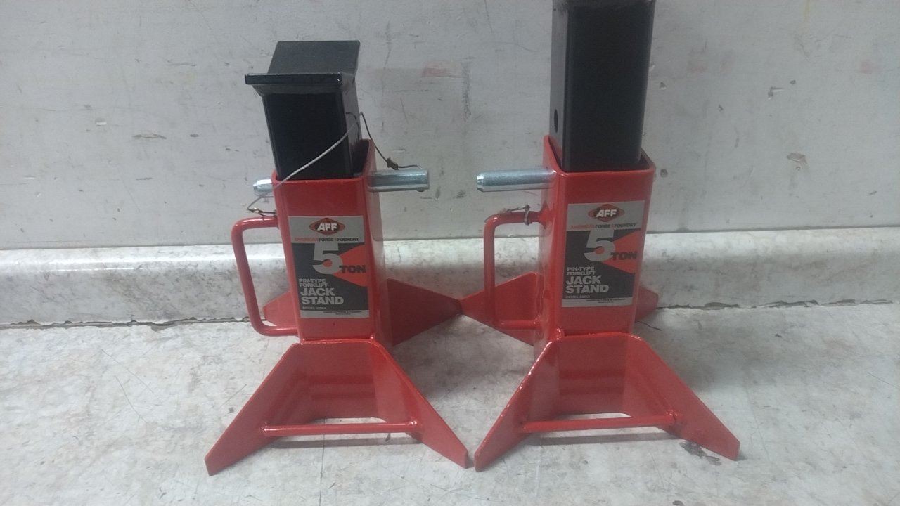 American Forge & Foundry 3305A 2 Pk 5 Ton Load Cap Medium Duty Safety Stand