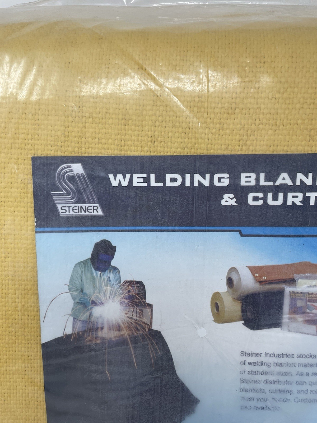 Steiner 374-10X10 Golden Glass 28 oz Acrylic Fiberglass Welding Blanket Curtain