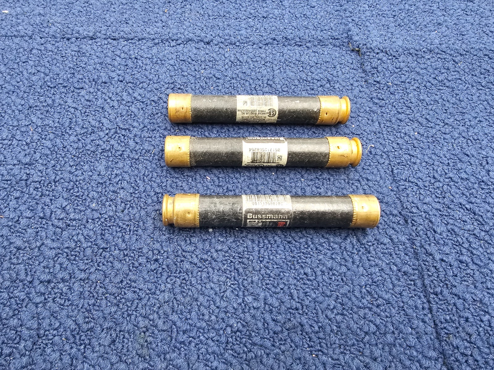 (QTY 3) BUSSMANN FUSETRON FRS-R-7 FRS-R-10 FRS-R-20 Dual Element Time Delay Fuse