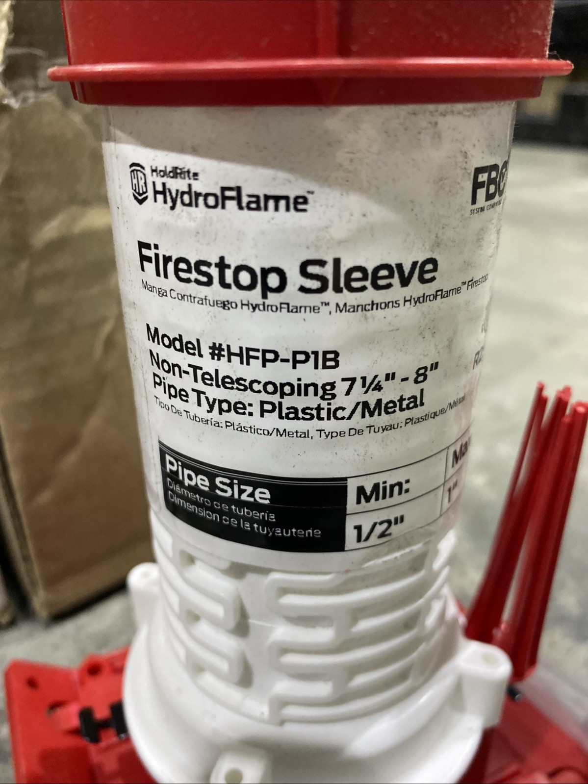 Lot of 25 – HFP-P1B – HoldRite 1/2″ – 1″ Firestop Non-Telescoping Deck Sleeve