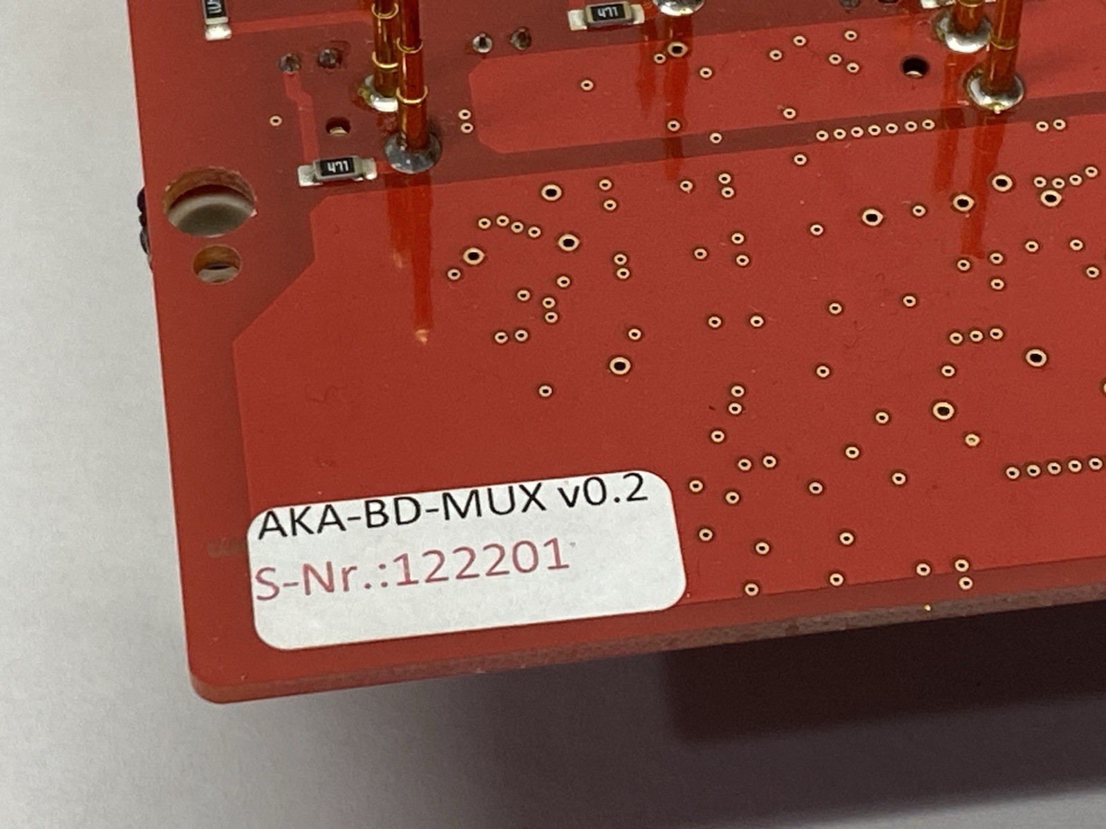 Steckerseite AKA-BD-MUX Probe Board