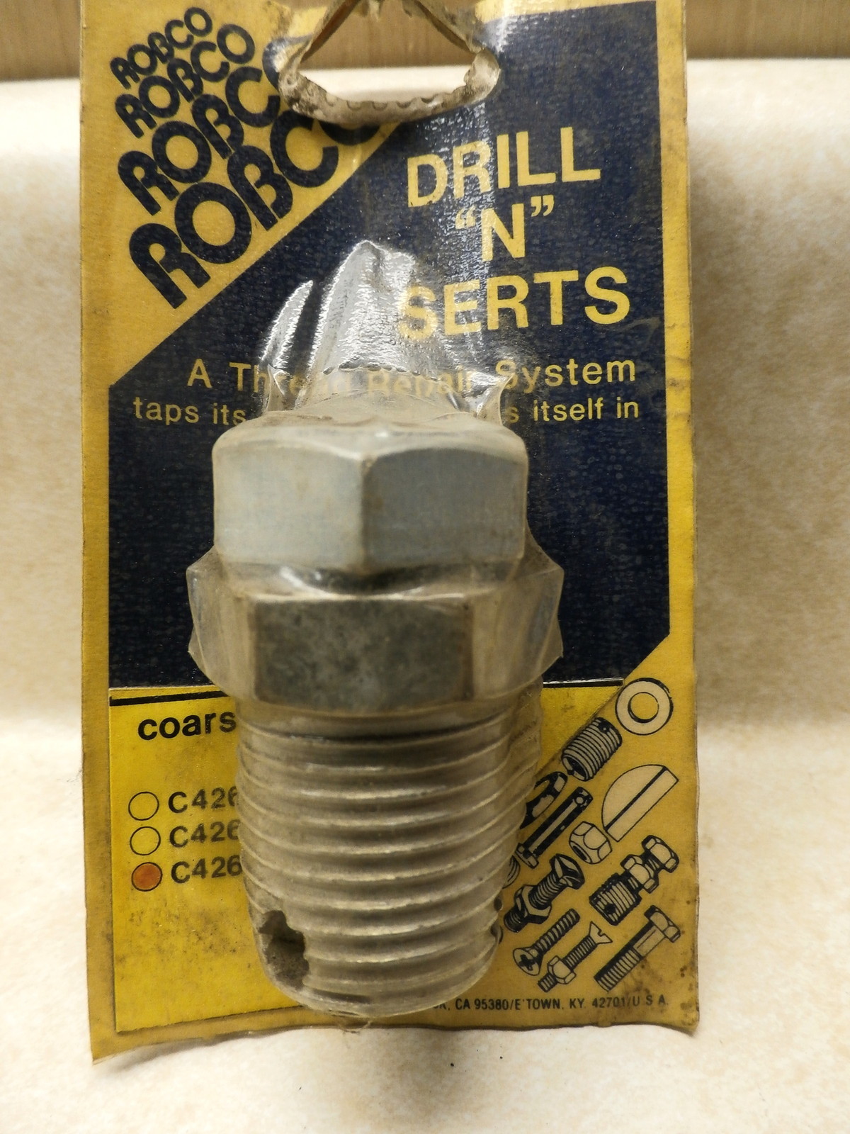 3/4″ ROBCO Drill N Sert, Threaded Insert, Taps Own Threads, C4268, Free US Ship
