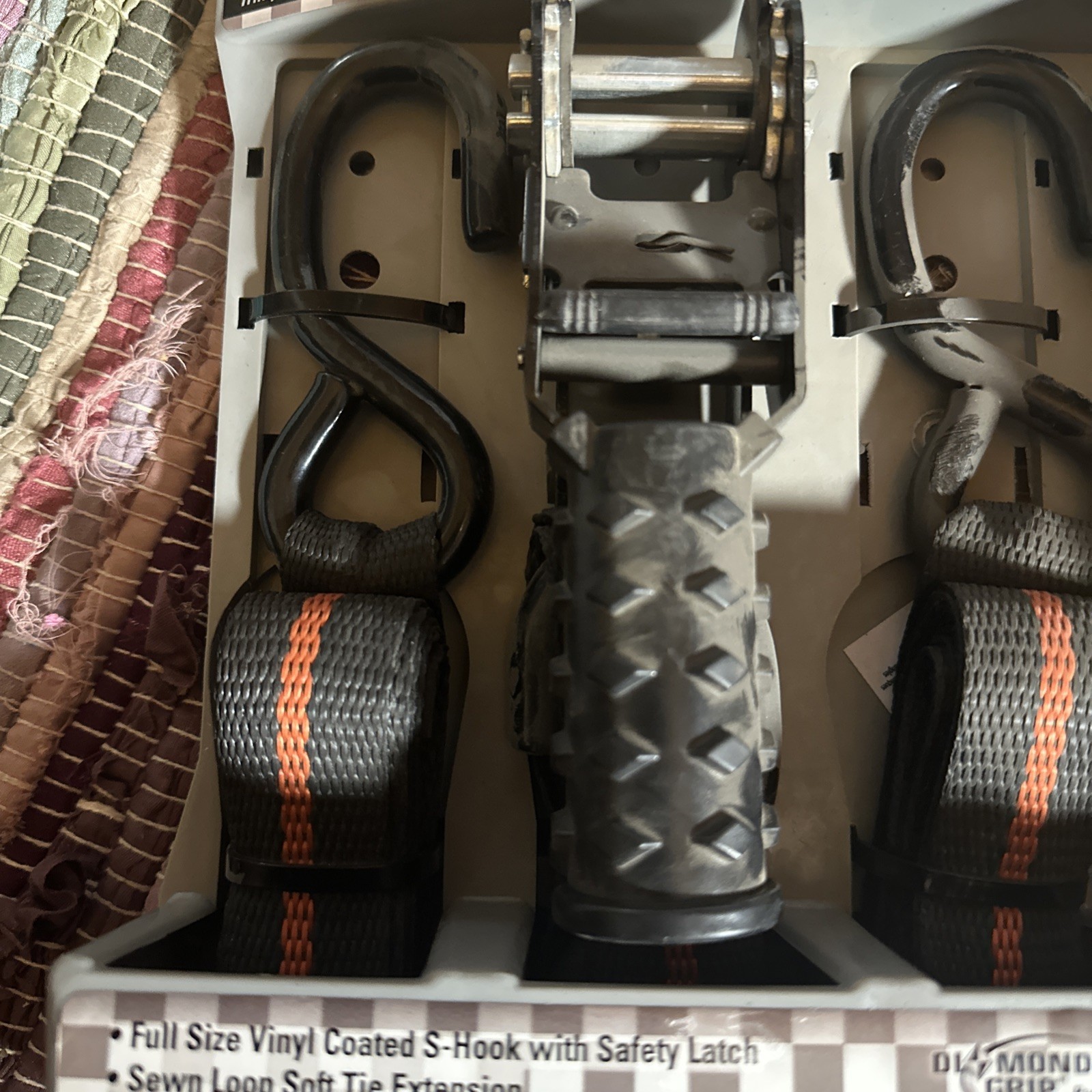 (QTY 2) KEEPER 45732 Tie Down Strap 1.25″ W X 8 ft. L Black 800 lb Black