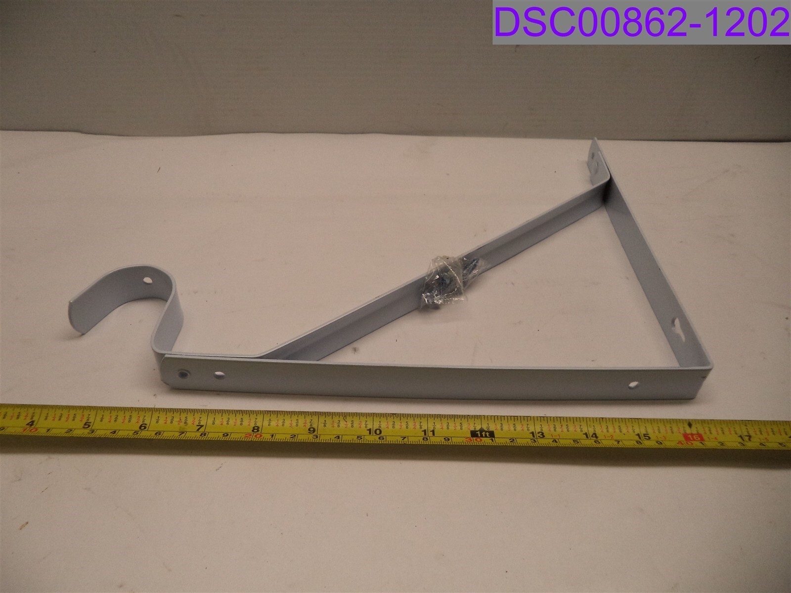 Qty = 1 Set (2 Brackets): Delaney Shelf & Rod Support Brackets White P/N 474700
