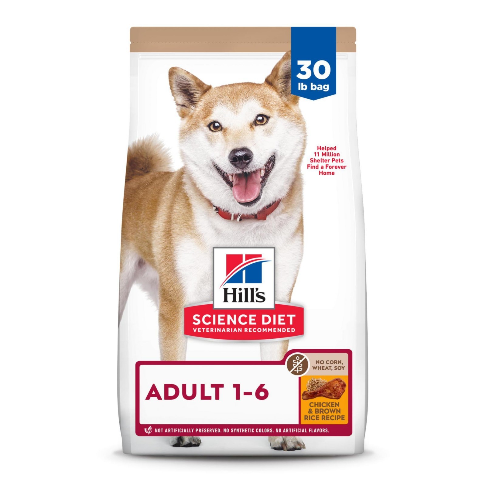 Hill’s Science Diet Adult 1-6, Adult 1-6 Premium Nutrition, Dry Dog Food, 30lb