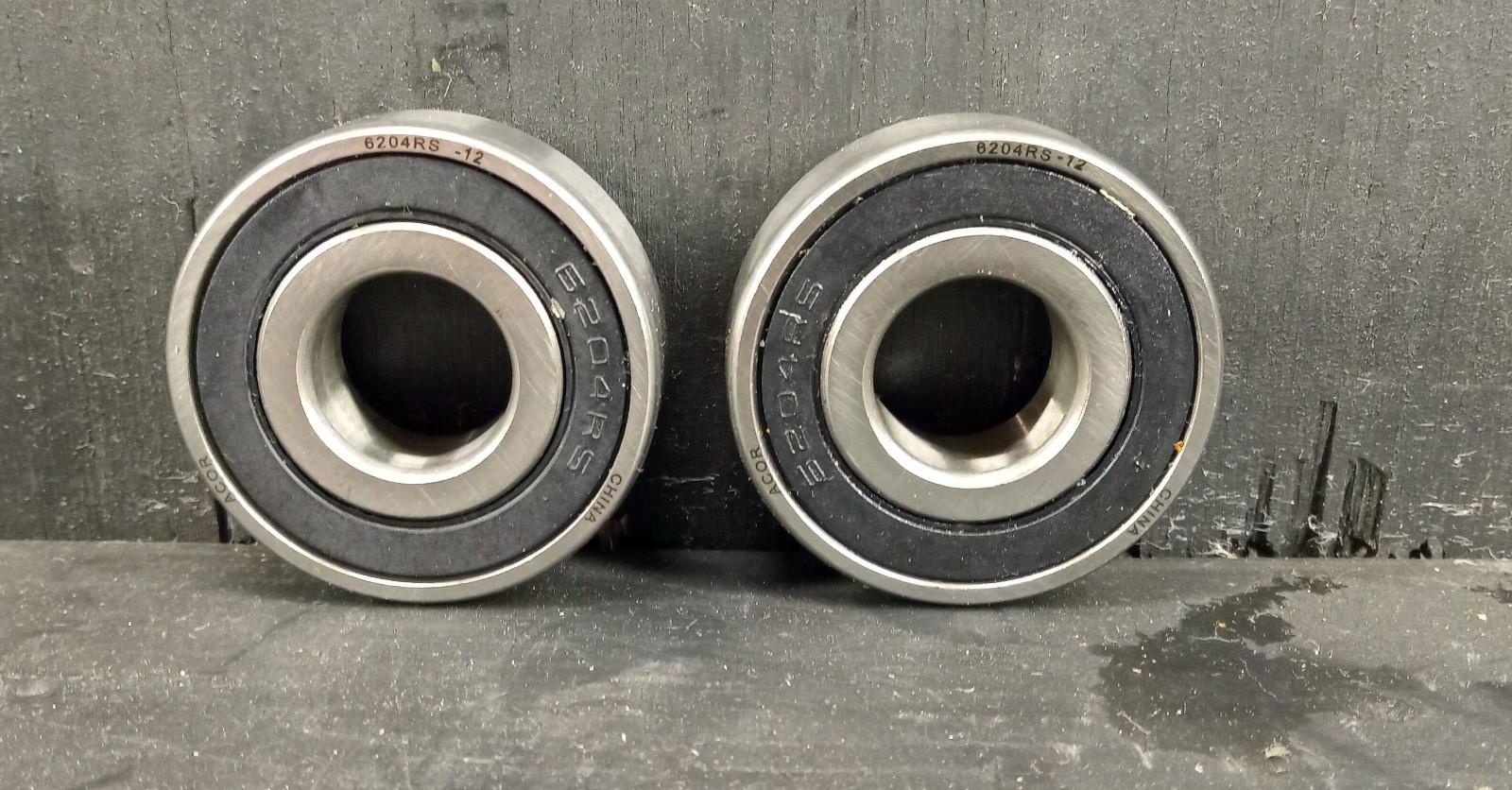 2 NEW ACOR 6204RS-12 RADIAL DEEP GROOVE BALL BEARINGS NNB ***MAKE OFFER***