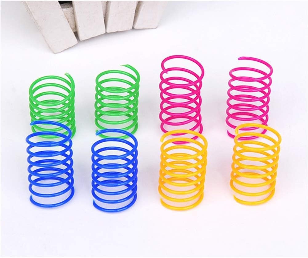 Cat Spring Toy (60 Pack), Cat Kittens Toys Plastic Coil Spiral Springs for Swatt