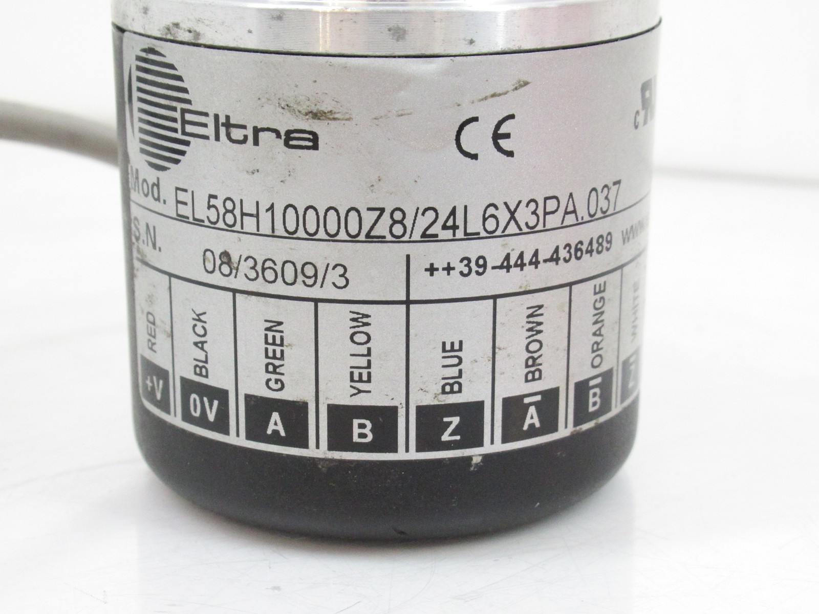 Eltra EL58H10000Z8/24L6X3PA.037 Incremental Rotary Encoder, 3000RPM Max.